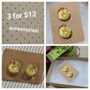 🌷3 for 12 accessory bundle🌷yellow deer earrings